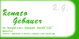 renato gebauer business card